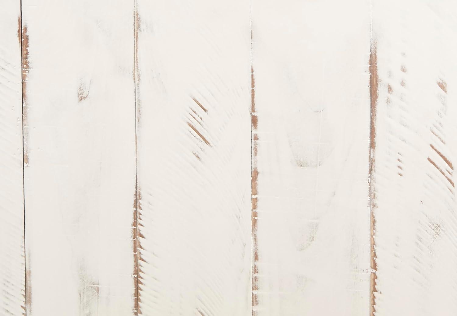 imageSignature Design by Ashley Valebeck Rustic Farmhouse Chair Side End Table with Cabinet Door Distressed BlackWhiteBrown