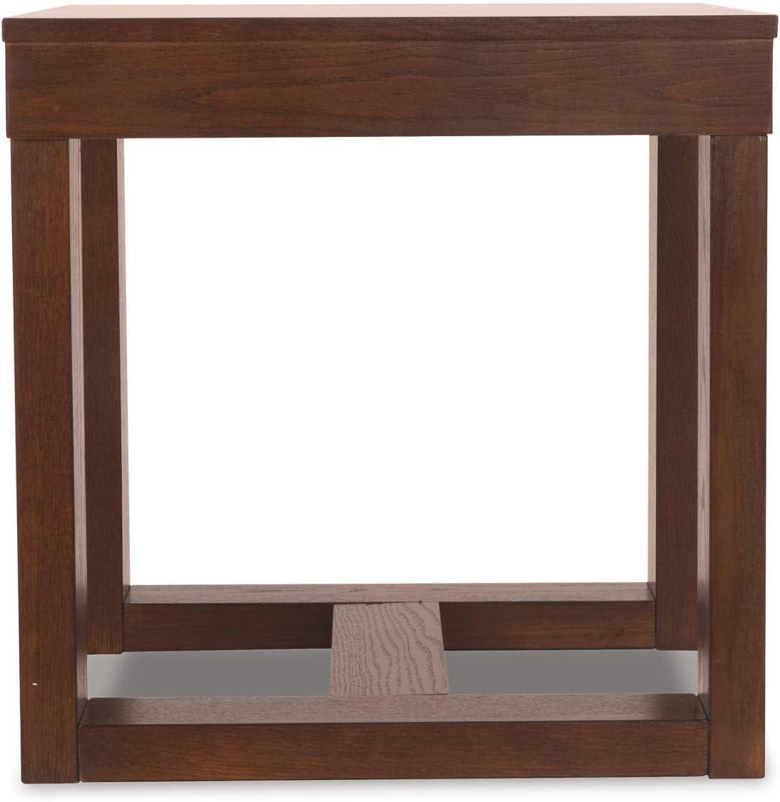 imageSignature Design by Ashley Watson Classic Oversized Square End Table Dark BrownDark Brown