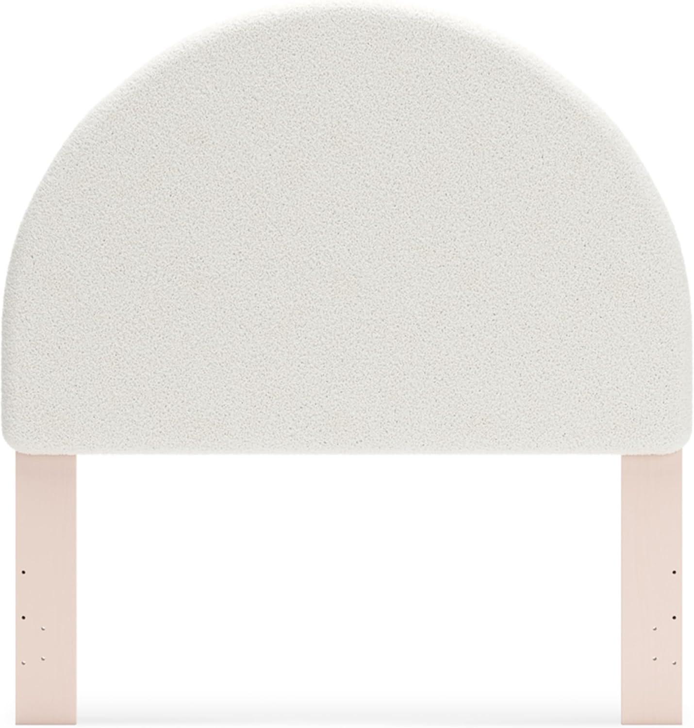 imageSignature Design by Ashley Wistenpine Urban Upholstered Panel Headboard Twin White ampamp PinkFull