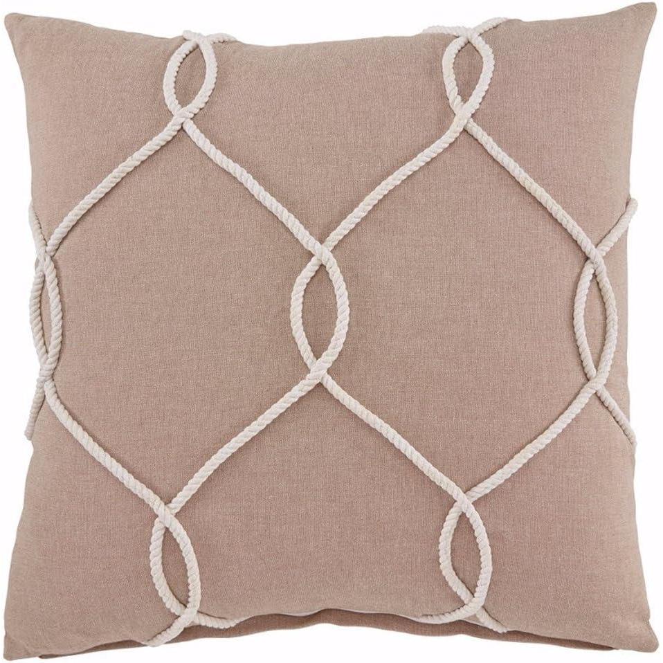 imageAshley Furniture Signature Design Lessel Rope Decorative Throw Pillow Cover Comfortable Cotton Traditional Natural