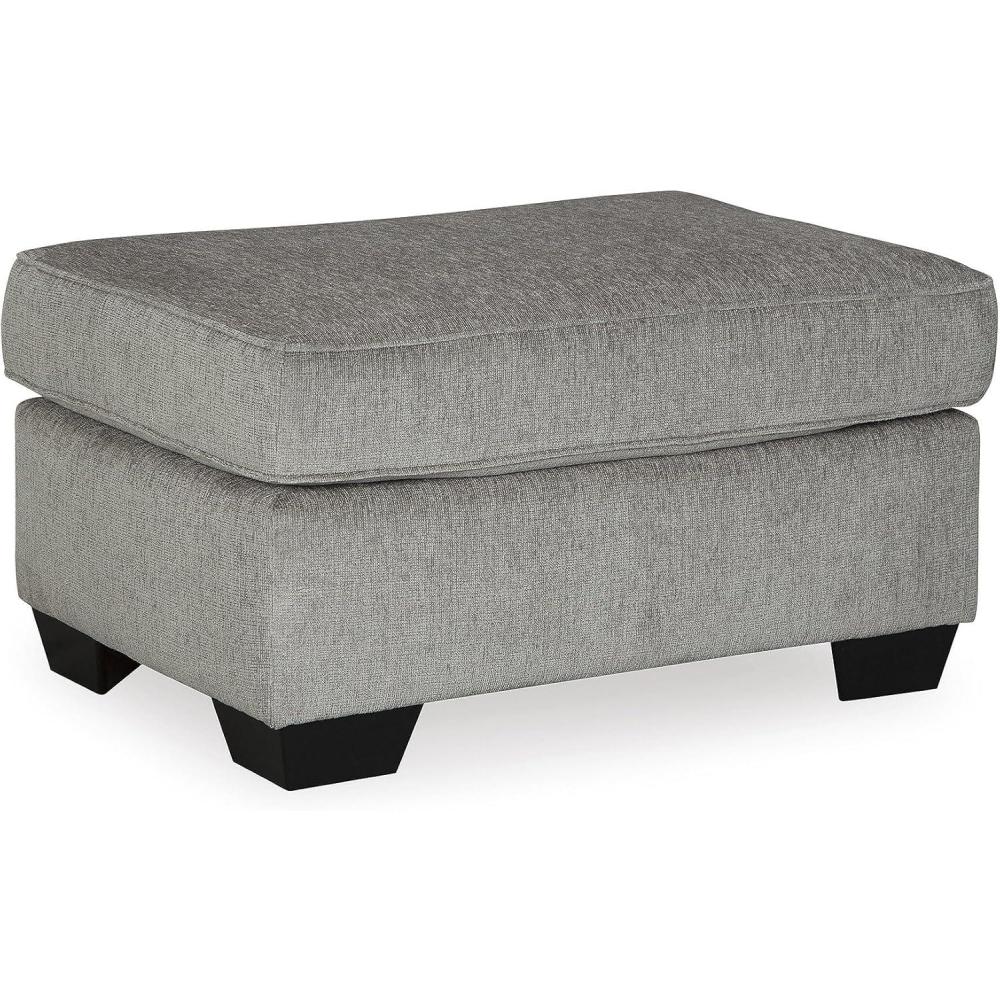 imageSignature Design by Ashley Altari Modern Square Oversized Ottoman Light GrayLight Gray