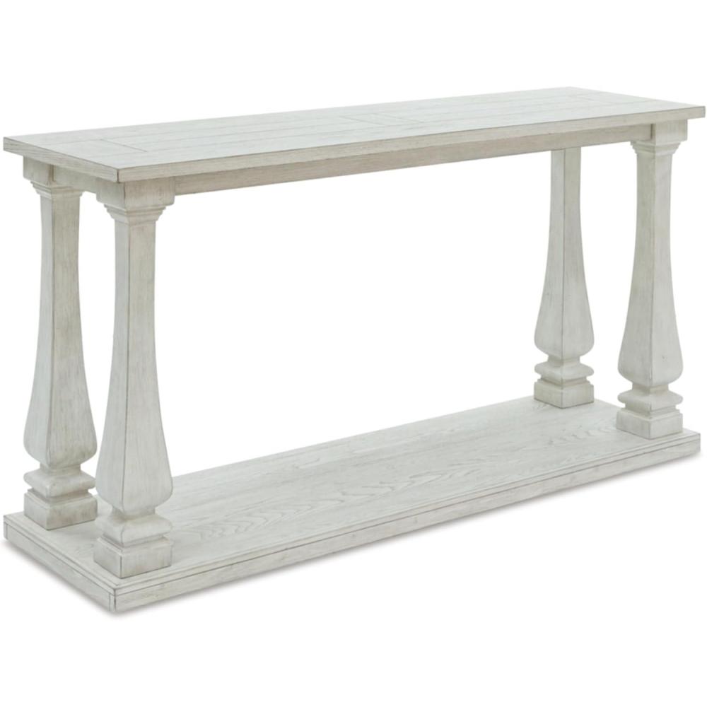 imageSignature Design by Ashley Arlendyne Classic Sofa Table with Open Lower Shelf WhiteWhite