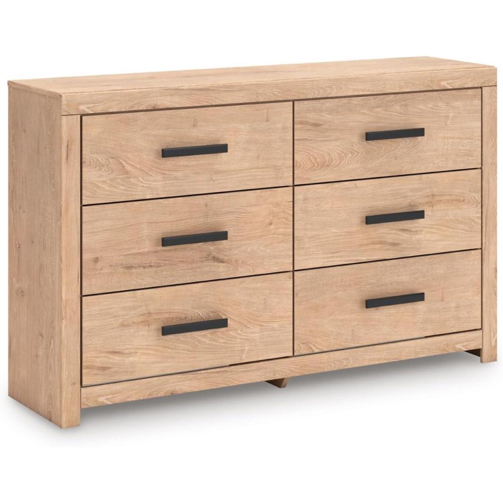 imageSignature Design by Ashley Arlendyne Traditional 5 Drawer Chest with Feltlined Top Drawer for Bedroom WhiteTan