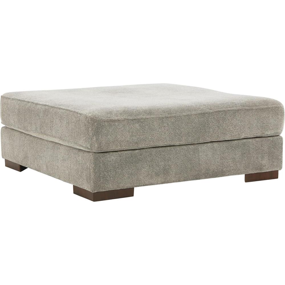 imageSignature Design by Ashley Bayless Modern Oversized Accent Ottoman Gray