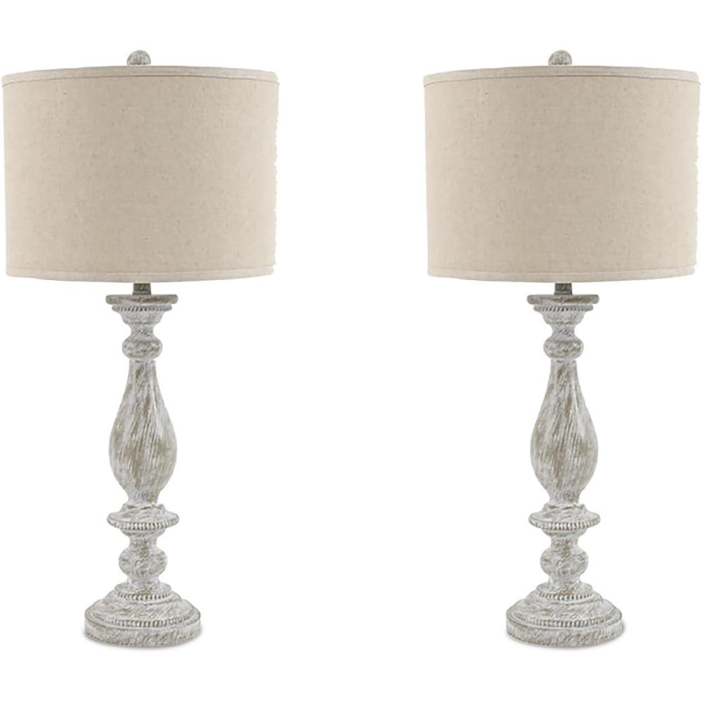 imageSignature Design by Ashley Bernadate Cottage 61quot Candlestick Design Floor Lamp WhitewashTable