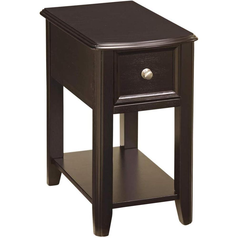 imageSignature Design by Ashley Breegin New Traditional Wooden Chair Side End Table BrownDark Brown