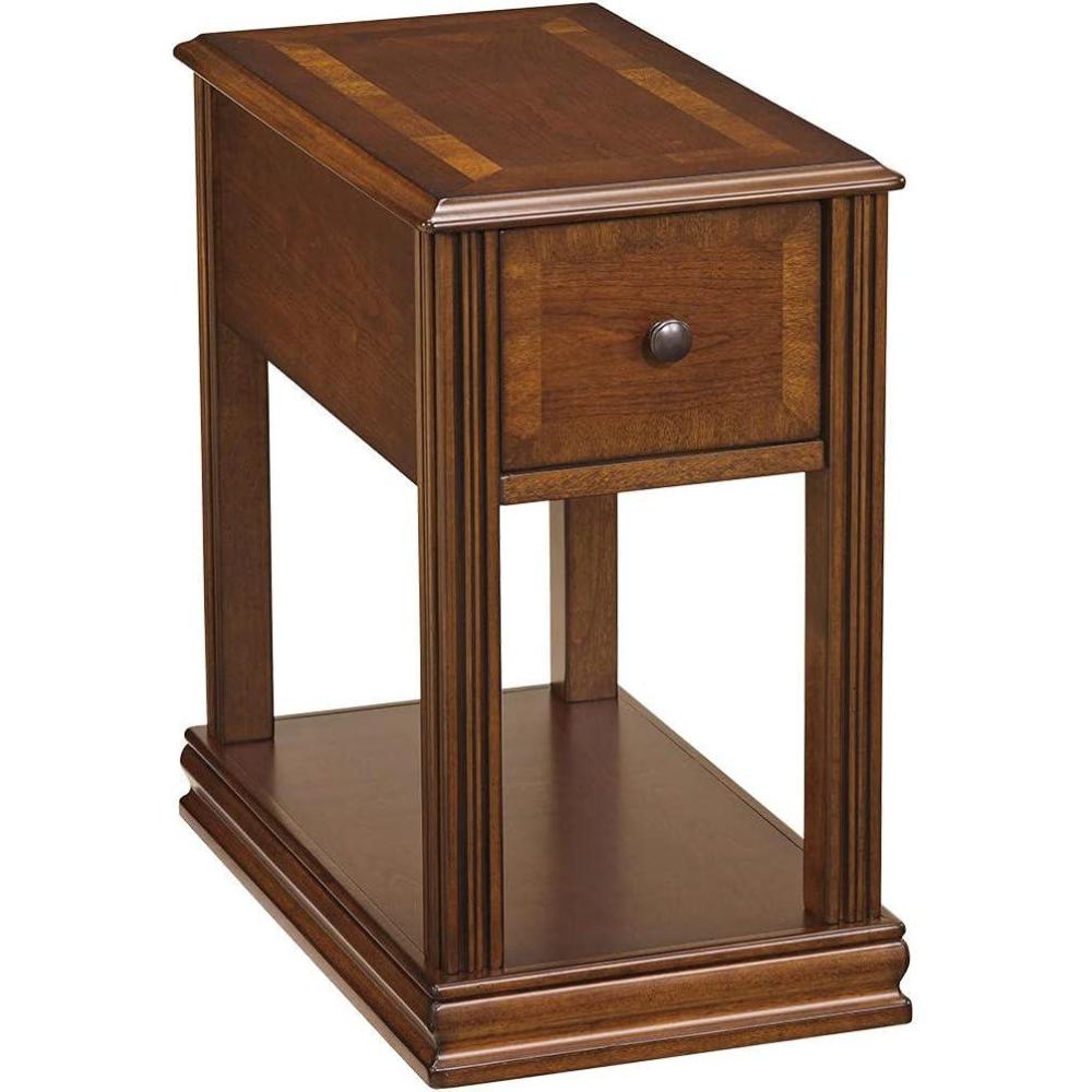 imageSignature Design by Ashley Breegin New Traditional Wooden Chair Side End Table BrownMedium Brown