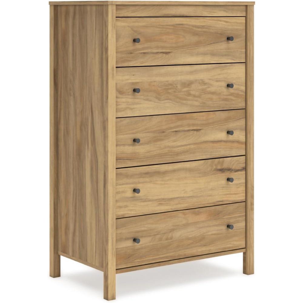 imageSignature Design by Ashley Cabinella 5 Drawer Tall Dresser TanLight Brown