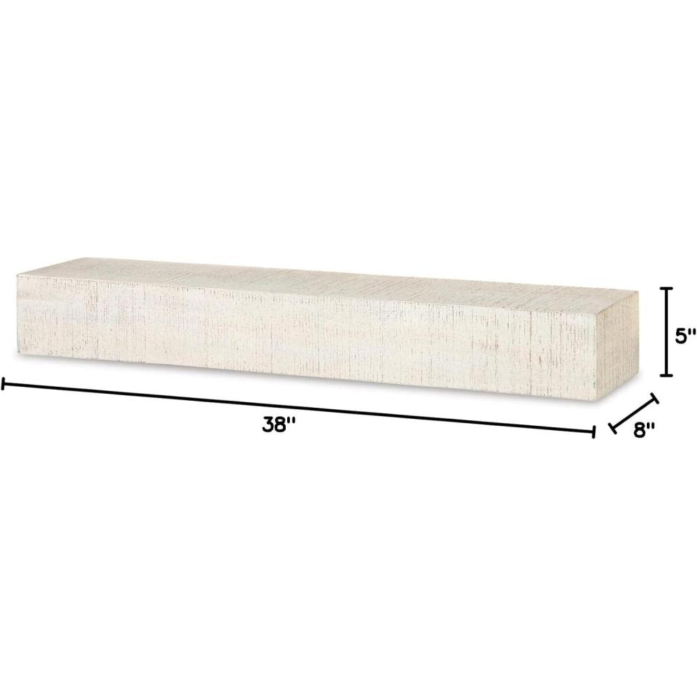 imageSignature Design by Ashley Cadmon Antique Wooden Wall Shelf White