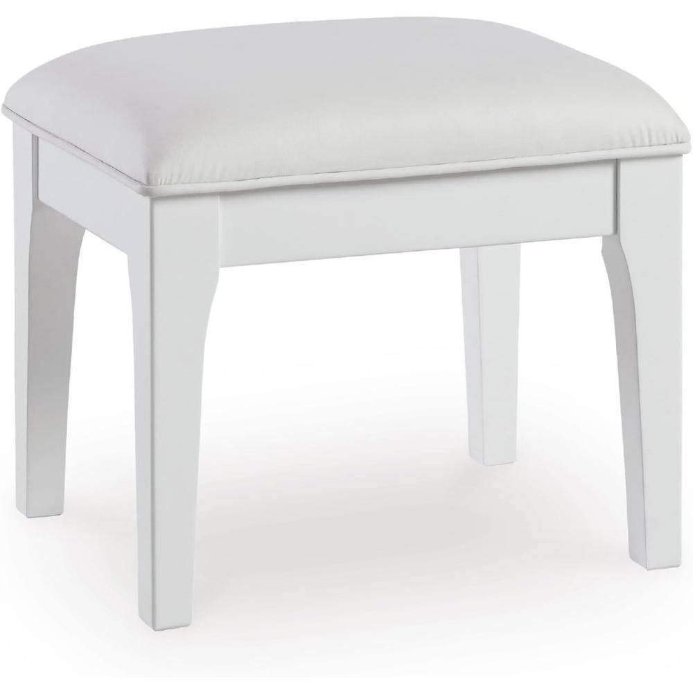 imageSignature Design by Ashley Chalanna Vanity Stool 21quot W x 17quot D x 18quot H White