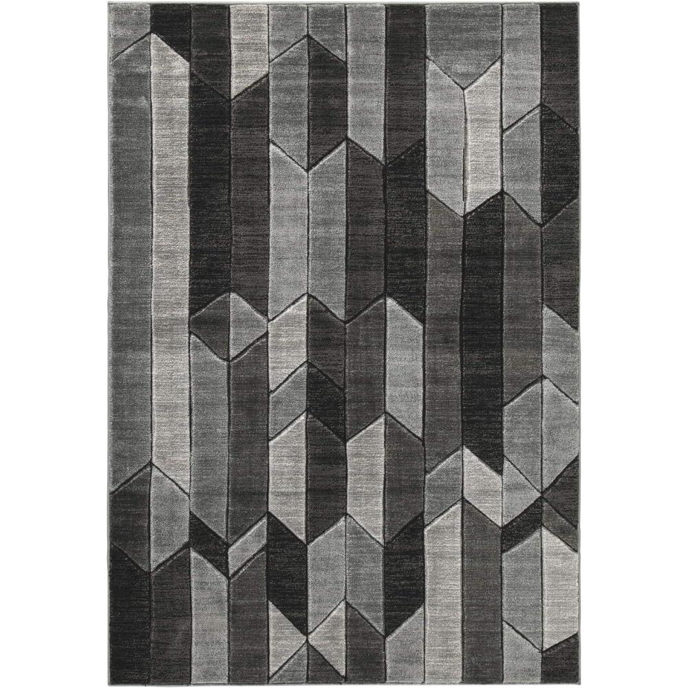 imageSignature Design by Ashley Chayse Urban 5 x 7 Medium Pile Rug with Hand Carved Detailing Black ampamp Gray5 x 67 Rectangular