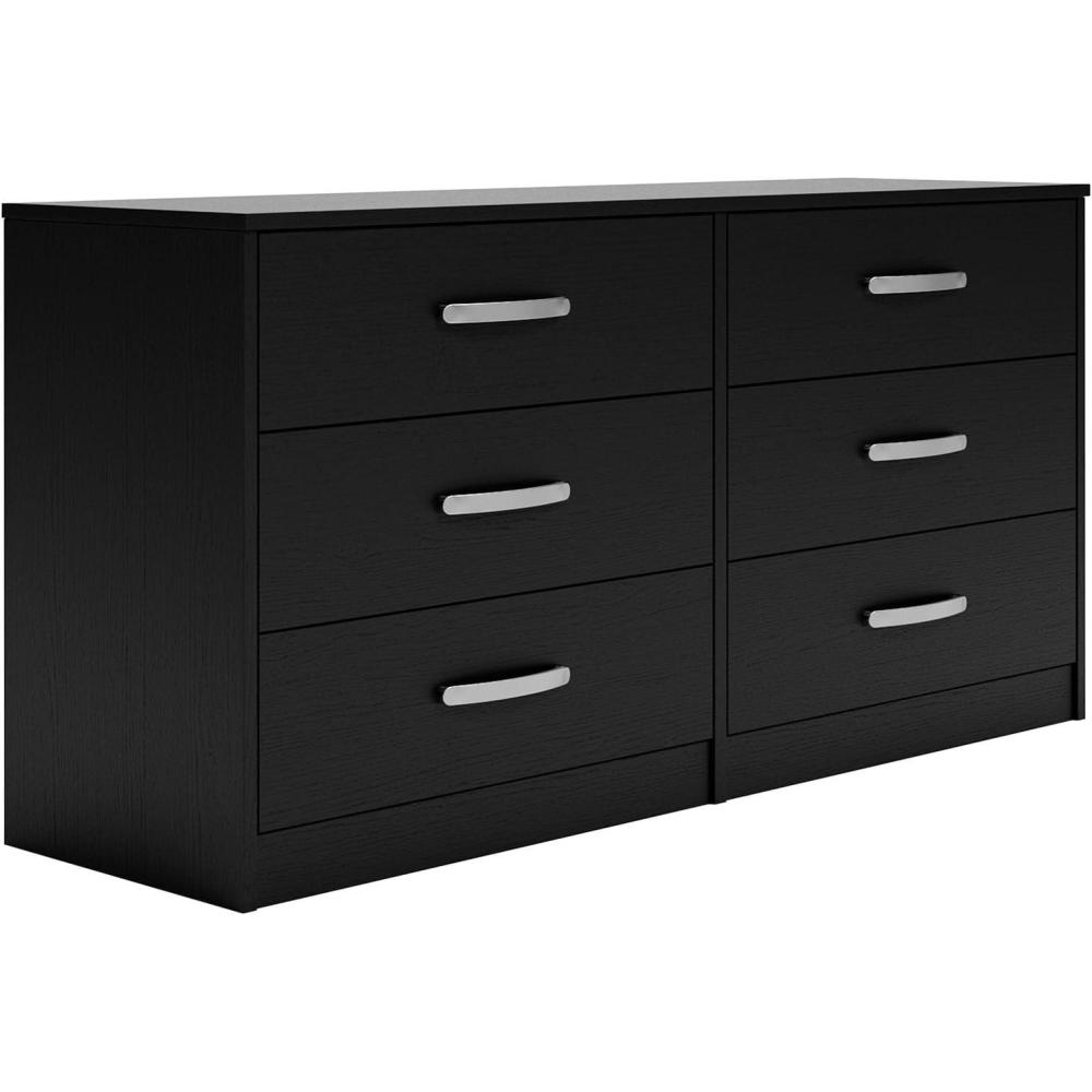 imageSignature Design by Ashley Finch Modern 5 Drawer Chest of Drawers with Ballbearing Construction and Safety Stop BlackBlack1