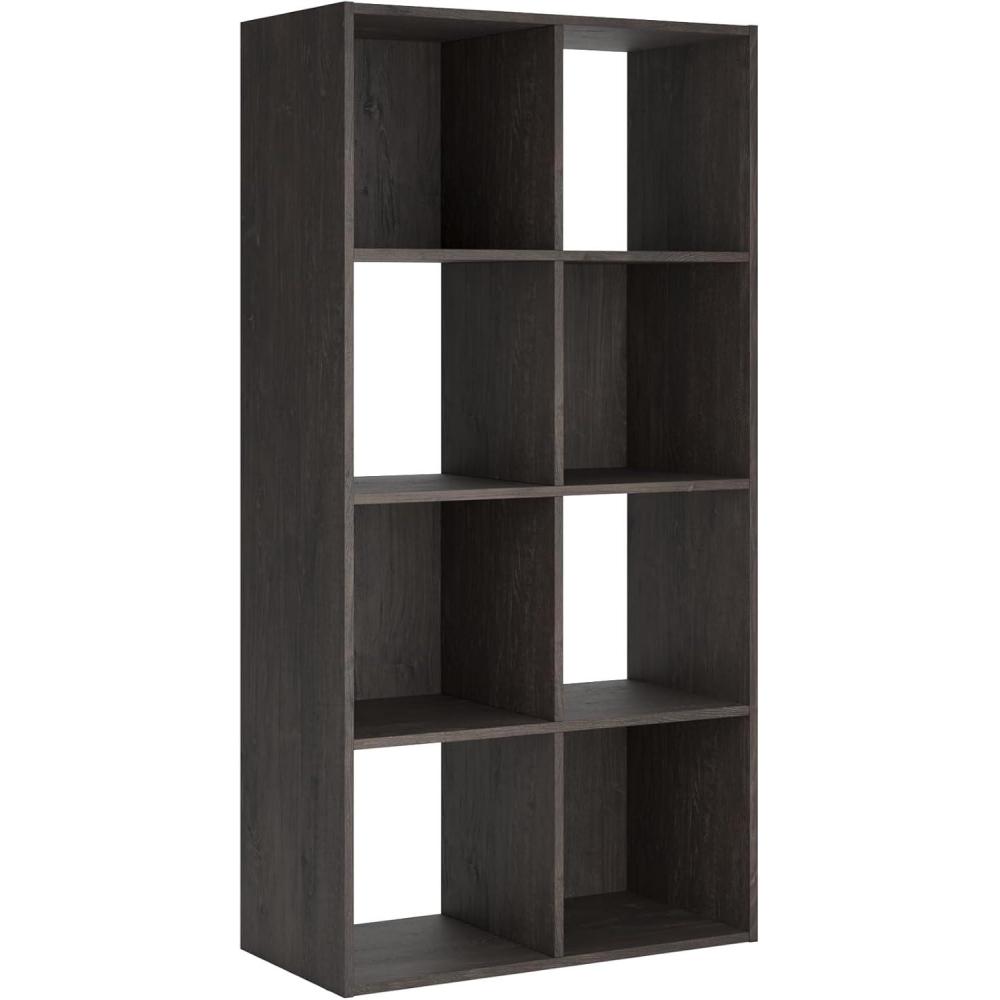 imageSignature Design by Ashley Glosmount 9 Cube Storage Organizer or Bookcase Cherry ampamp Light BrownCharcoal