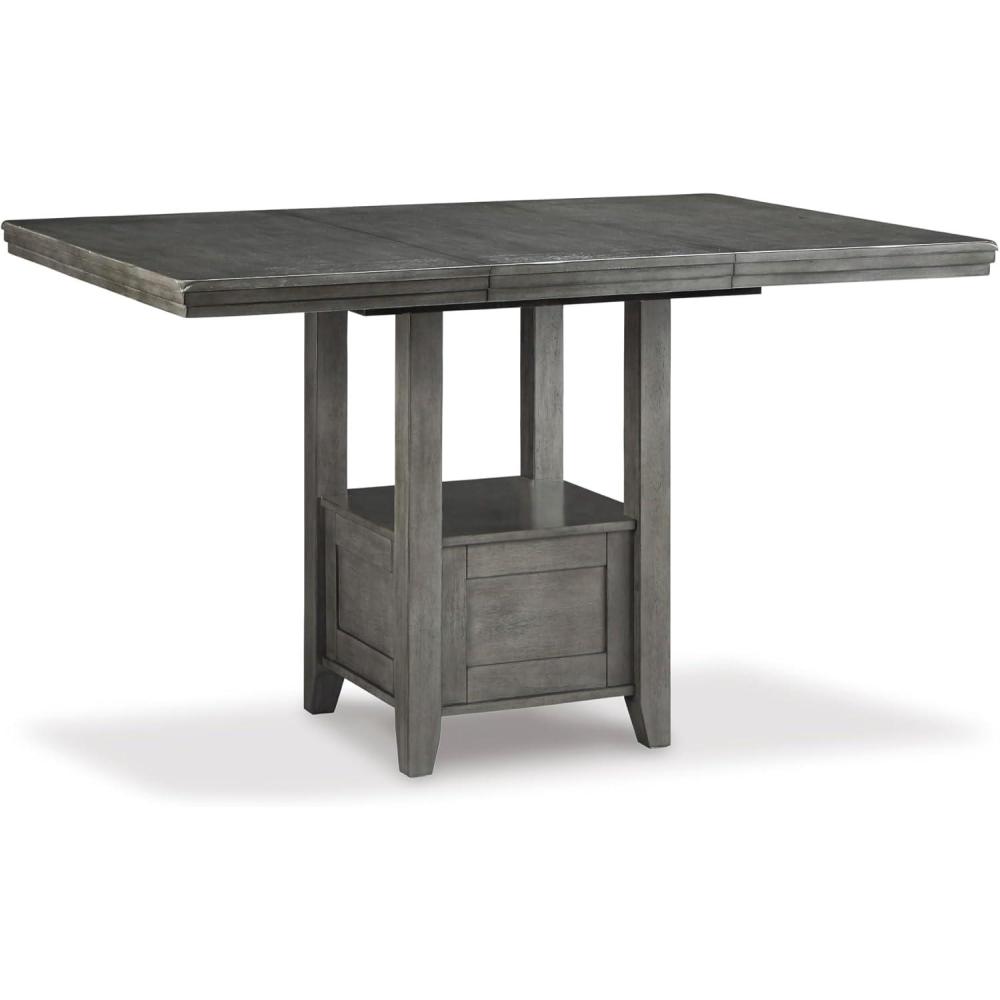 imageSignature Design by Ashley Haddigan Traditional Rectangular 36quot Counter Height Dining Extension Table Dark BrownGrey