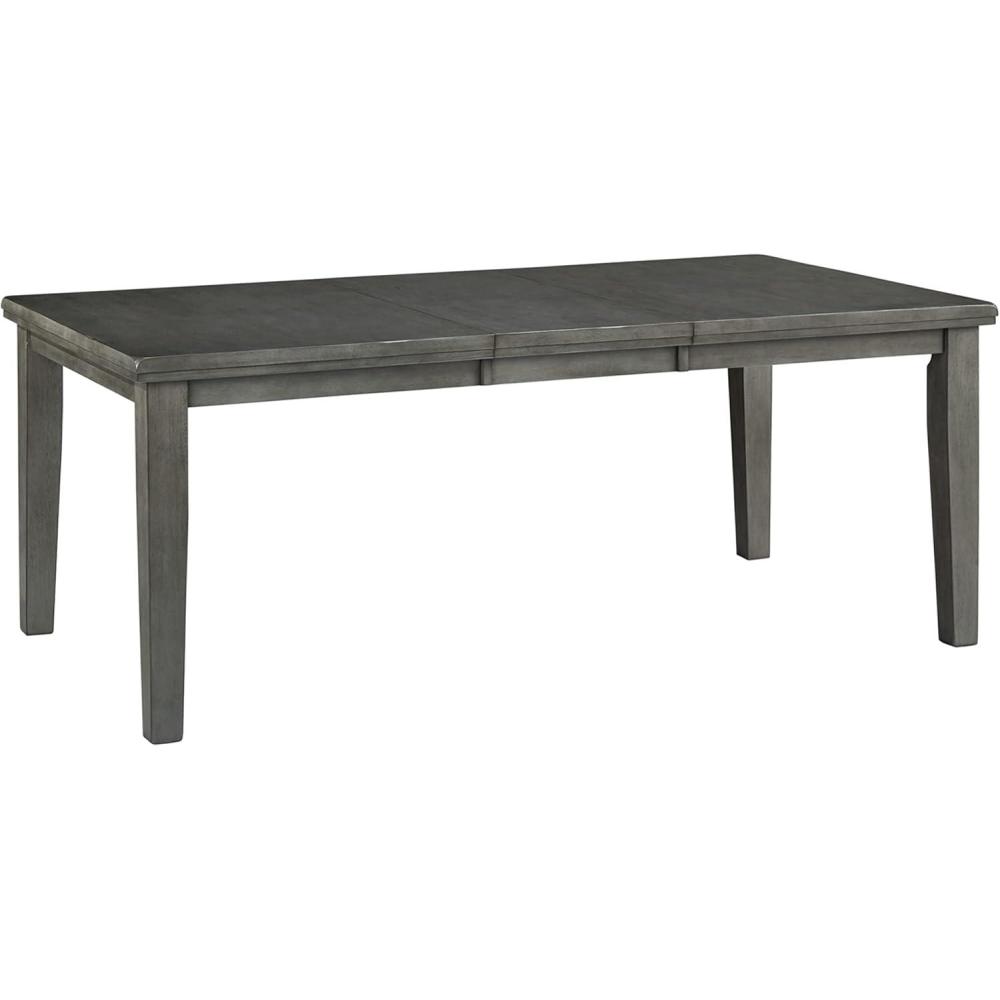 imageSignature Design by Ashley Haddigan Traditional Rectangular Dining Extension Table Seats up to 8 Dark BrownGrey
