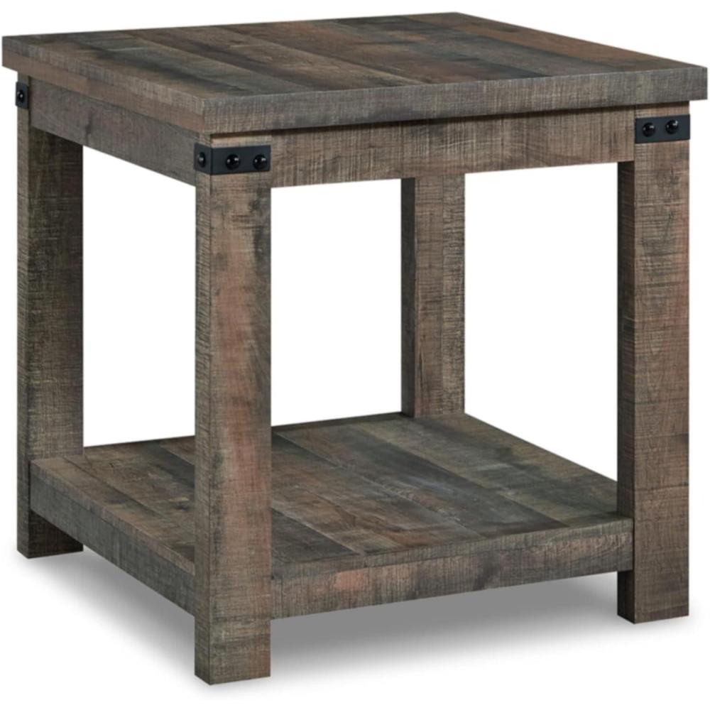 imageSignature Design by Ashley Hollum Rustic End Table with Shelf Dark BrownDark Brown