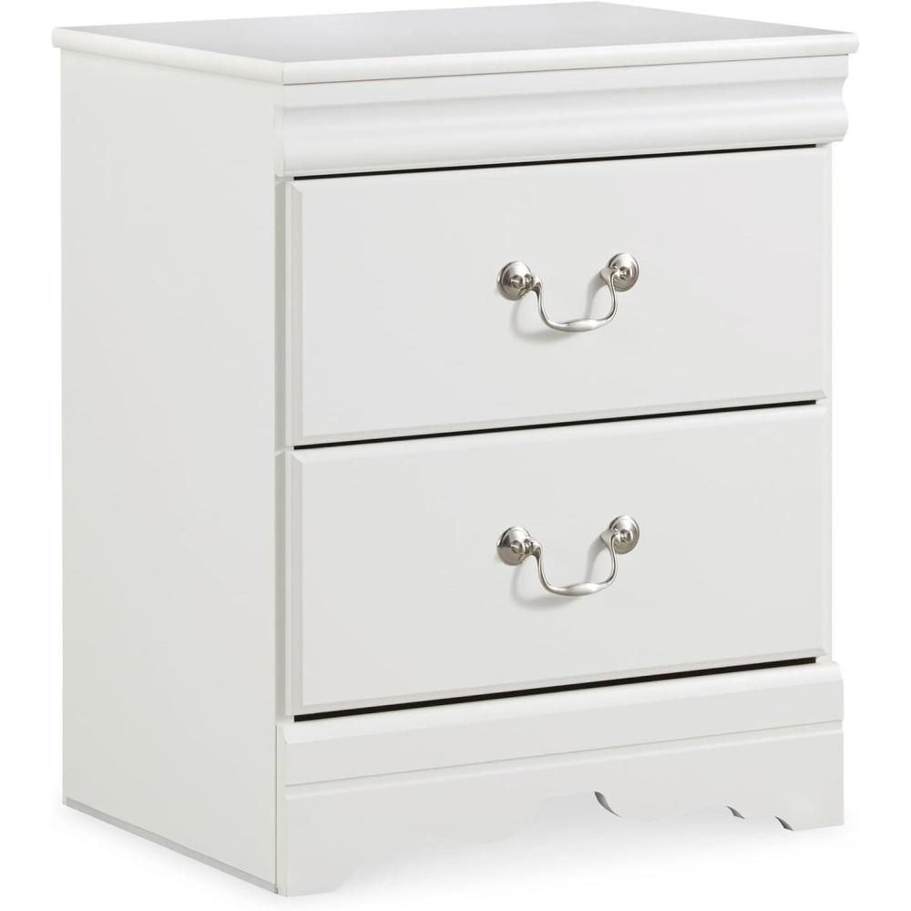 imageSignature Design by Ashley Huey Vineyard Traditional 2 Drawer Nightstand 2445quot Tall BlackWhite