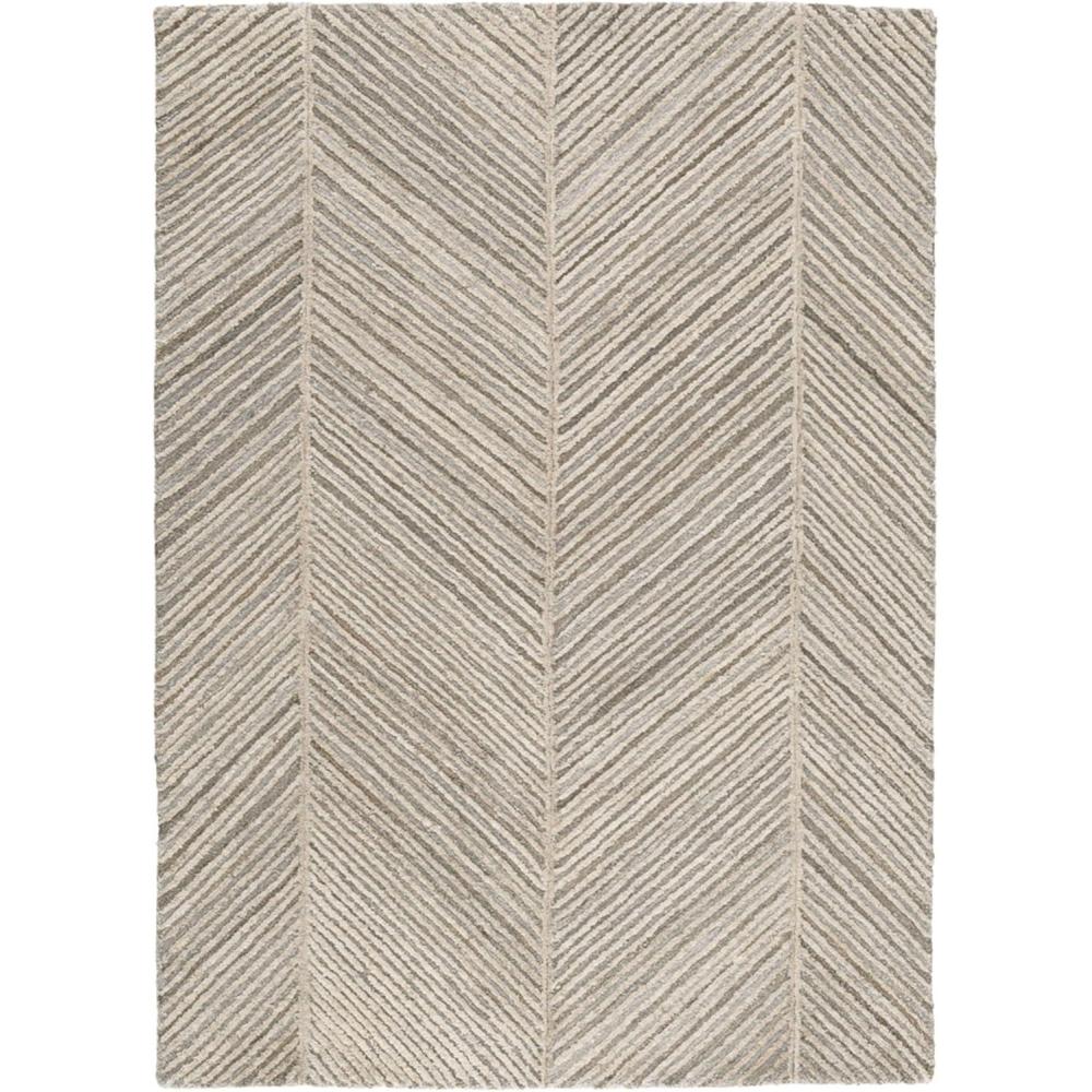 imageSignature Design by Ashley Leaford Hand Tufted Chevron 78quot x 10 Area Rug 6mm Pile Taupe
