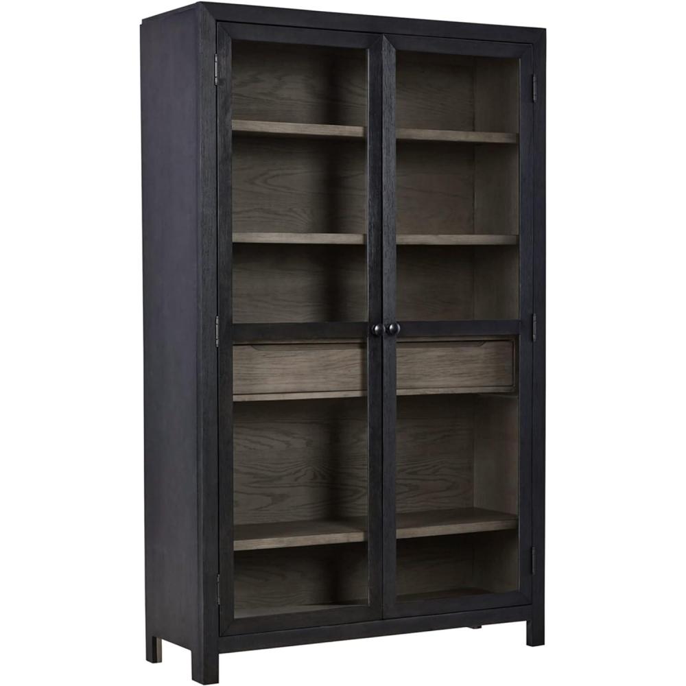 imageSignature Design by Ashley Lenston Transitional Accent Cabinet Black ampamp Gray