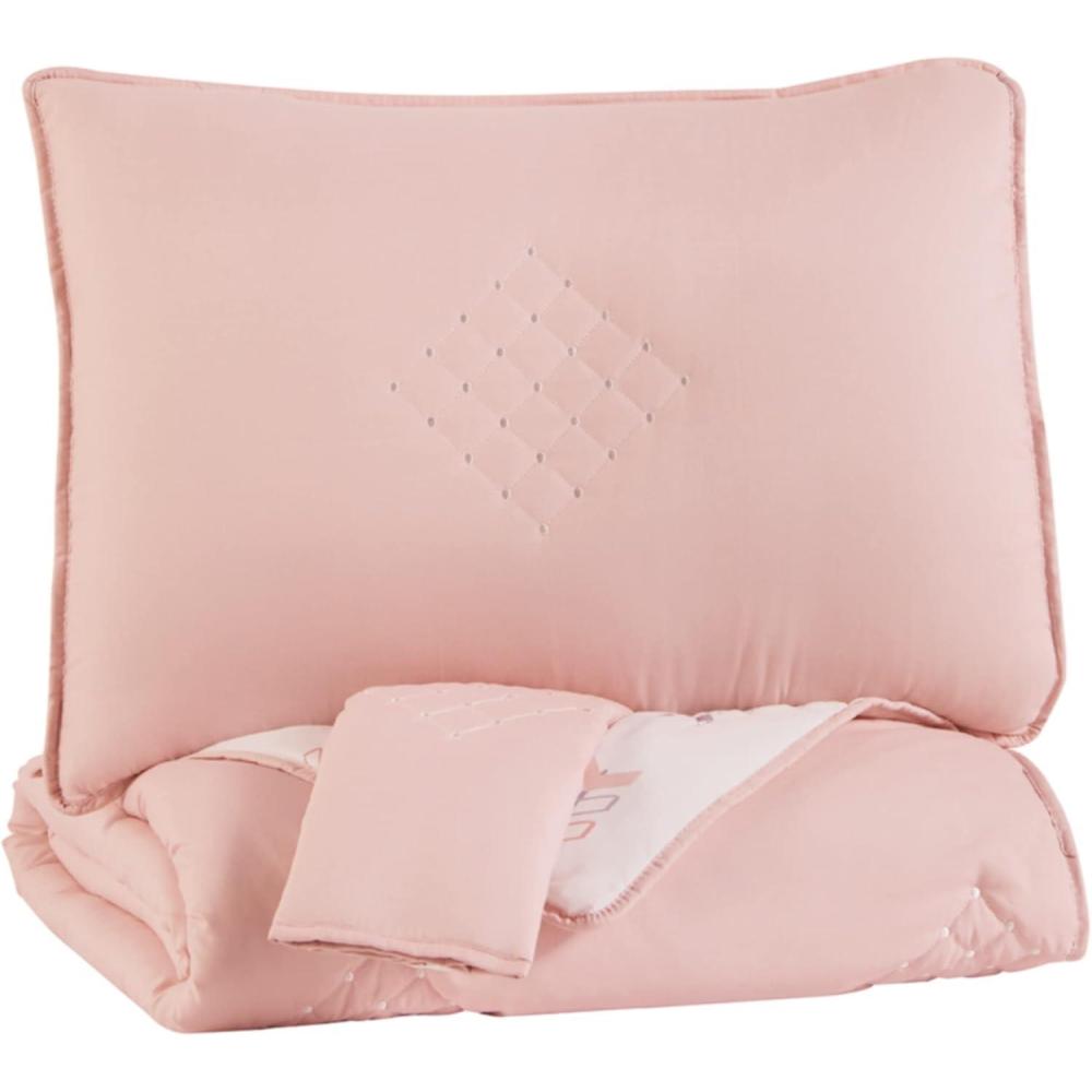 imageSignature Design by Ashley Lexann Full Comforter Arrow Design Set with 2 Shams Pink ampamp WhiteFull