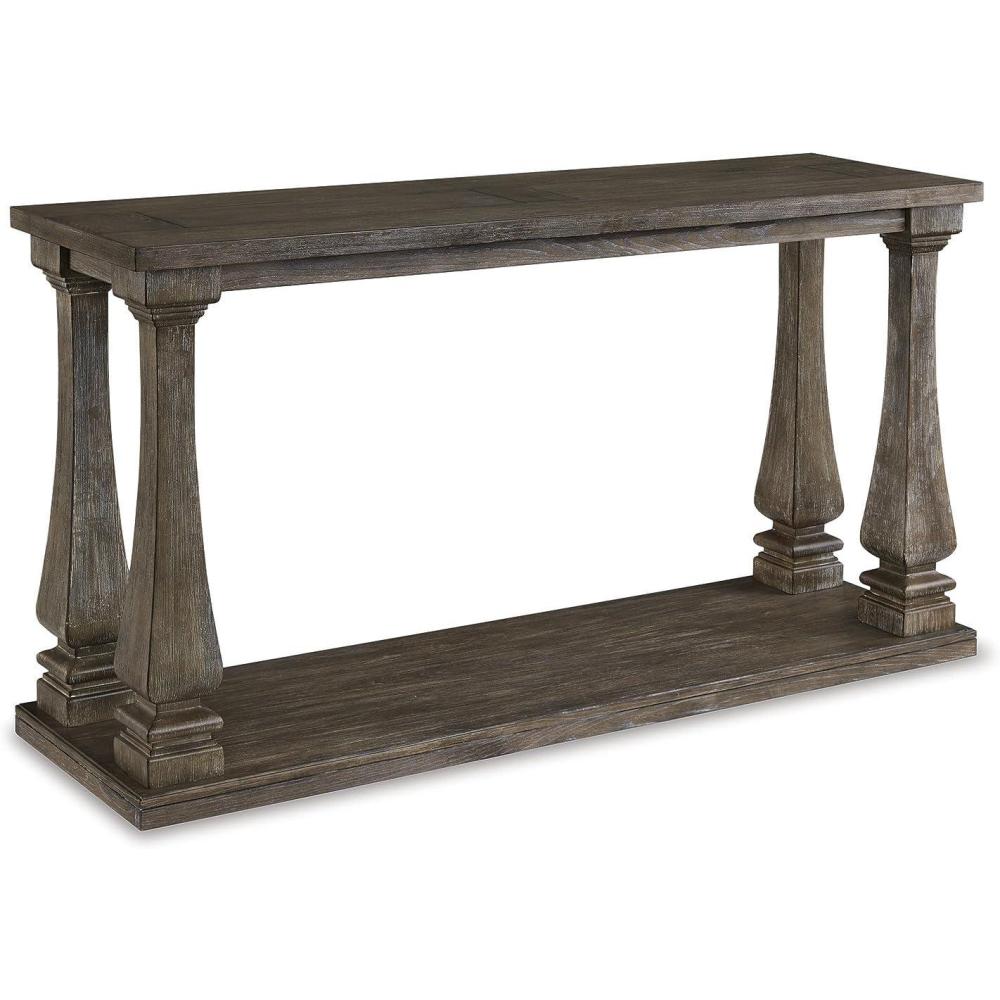 imageSignature Design by Ashley Mallacar Vintage Sofa Console Table Weathered GrayGrey