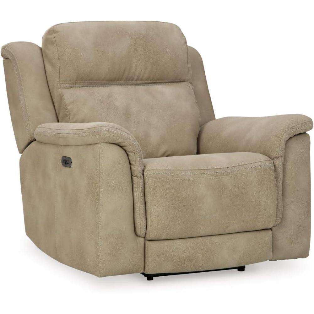 imageSignature Design by Ashley NextGen DuraPella Power Reclining Loveseat with Center Console and Adjustable Headrest BeigeBeige