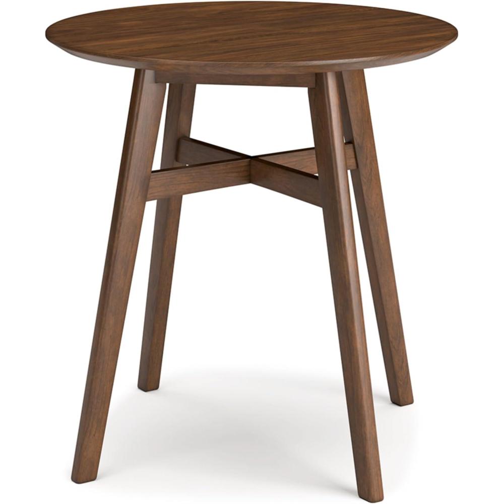 imageSignature Design by Ashley Neymorton Modern Counter Height Dining Table with Trestle Base Dark BrownCircle