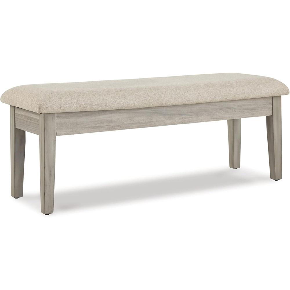 imageSignature Design by Ashley Parellen Upholstered Storage Dining Bench Beige
