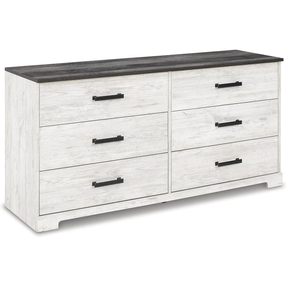 imageSignature Design by Ashley Paxberry Boho 5 Drawer Chest of Drawers WhitewashTwotone1