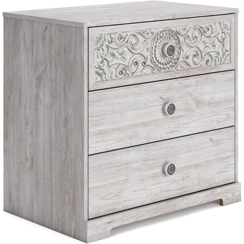 imageSignature Design by Ashley Paxberry Boho 5 Drawer Chest of Drawers WhitewashWhitewash