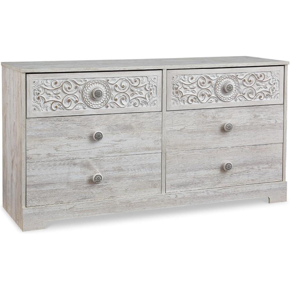 imageSignature Design by Ashley Paxberry Boho 5 Drawer Chest of Drawers WhitewashWhitewash1