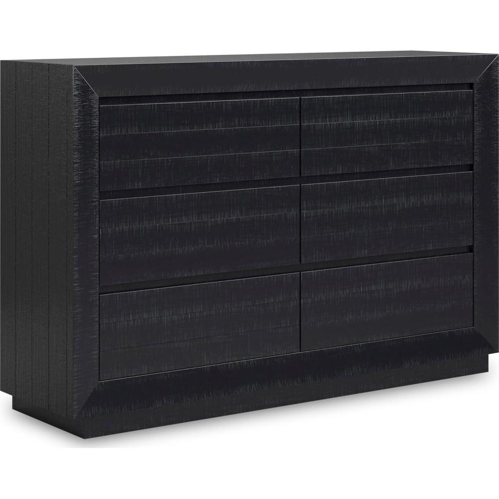 imageSignature Design by Ashley Paxberry Boho 6 Drawer Dresser WhitewashBlack