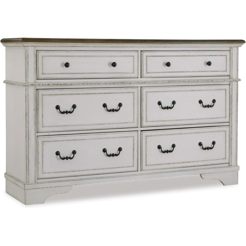 imageSignature Design by Ashley Paxberry Boho 6 Drawer Dresser WhitewashTwotone