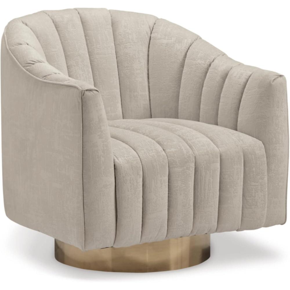 imageSignature Design by Ashley Penzlin Swivel Accent Chair Beige