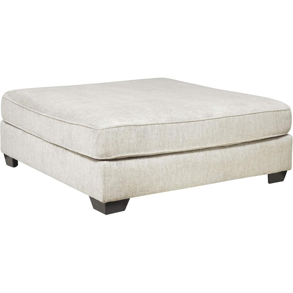 imageSignature Design by Ashley Rawcliffe Contemporary Square Oversized Ottoman Beige