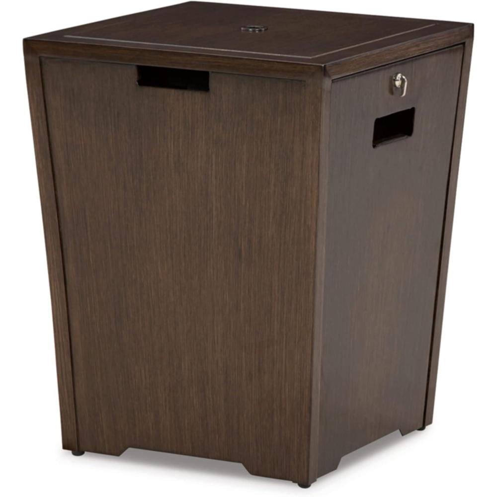 imageSignature Design by Ashley Rodeway South Casual Fire Pit with BatteryOperated Ignition System Dark BrownBrown