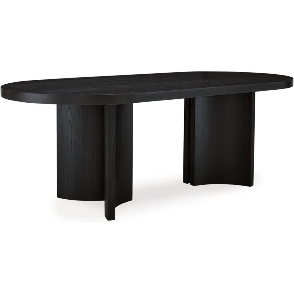 imageSignature Design by Ashley Rowanbeck Minimalist Dining Table for 8 People Black