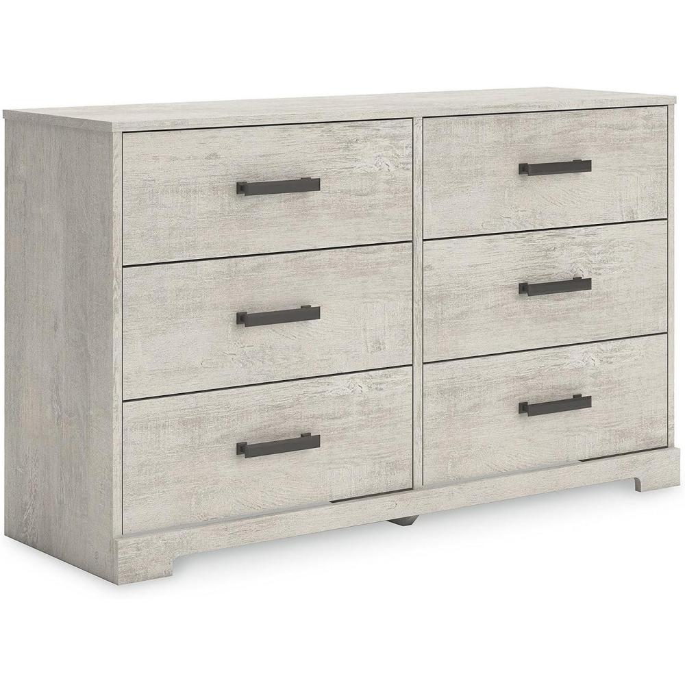 imageSignature Design by Ashley Shawburn Vintage 5 Drawer Chest with Safety Stop Light Gray6 Drawer Dresser