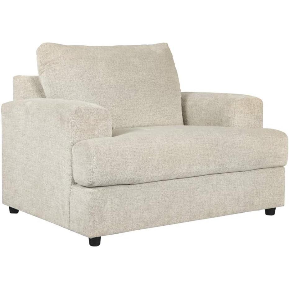 imageSignature Design by Ashley Soletren Contemporary Chenille Chair and a Half OffWhiteCream