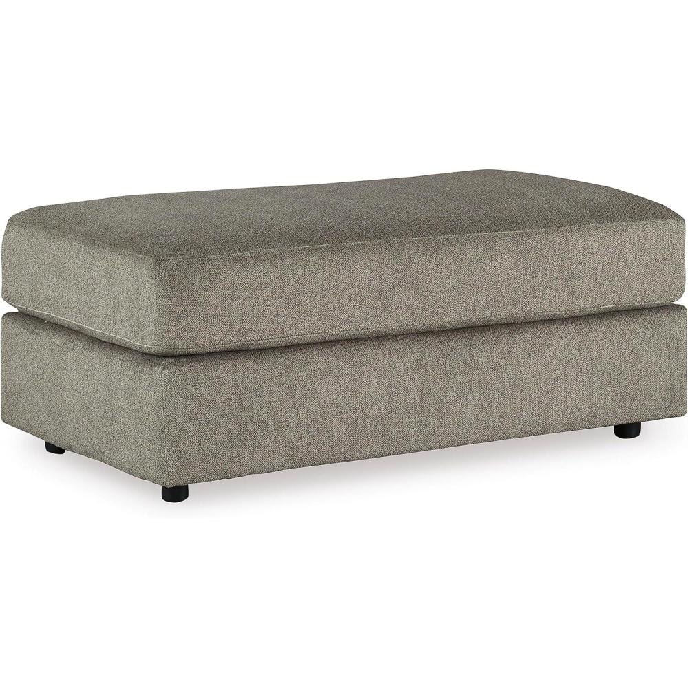 imageSignature Design by Ashley Soletren Contemporary Chenille Oversized Ottoman OffWhiteGrey