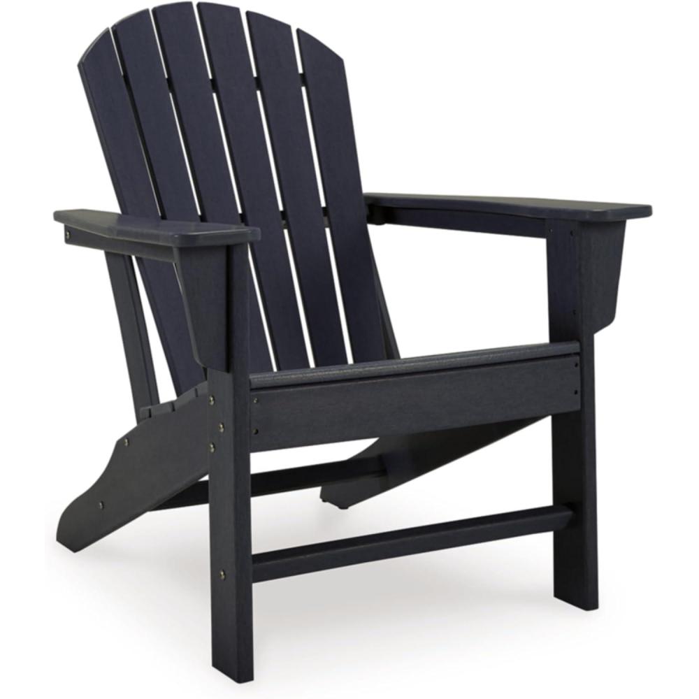 imageSignature Design by Ashley Sundown Treasure Outdoor Patio HDPE Adirondack Chair Light BrownBlack