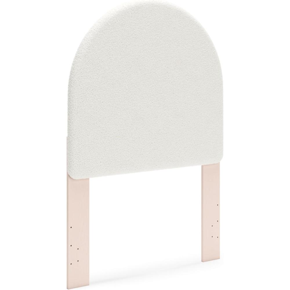 imageSignature Design by Ashley Wistenpine Urban Upholstered Panel Headboard Twin White ampamp PinkTwin
