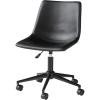 imageSignature Design by Ashley Faux Leather Adjustable Swivel Bucket Seat Home Office Desk Chair BrownBlack