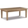 imageSignature Design by Ashley Gerianne Outdoor Eucalyptus Wood Square End Table Gray BrownCoffee Table