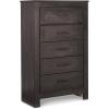 imageSignature Design by Ashley Porter Traditional 5 Drawer Chest of Drawers Dark BrownAlmost Black