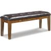 imageSignature Design by Ashley Ralene Tufted Upholstered Dining Room Bench Medium BrownBrown