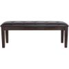 imageSignature Design by Ashley Ralene Tufted Upholstered Dining Room Bench Medium BrownDark Brown