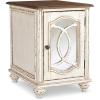 imageSignature Design by Ashley Realyn French Country Chair Side End Table with Outlets ampamp USB Ports CreamMirror Front