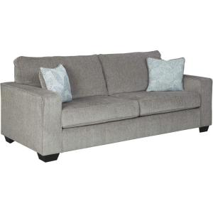 Signature Design by Ashley Altari Modern Queen Sofa Sleeper with 2 Accent Pillows, Light Gray(Grey)