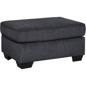 Signature Design by Ashley Altari Modern Square Oversized Ottoman, Light Gray(Charcoal)